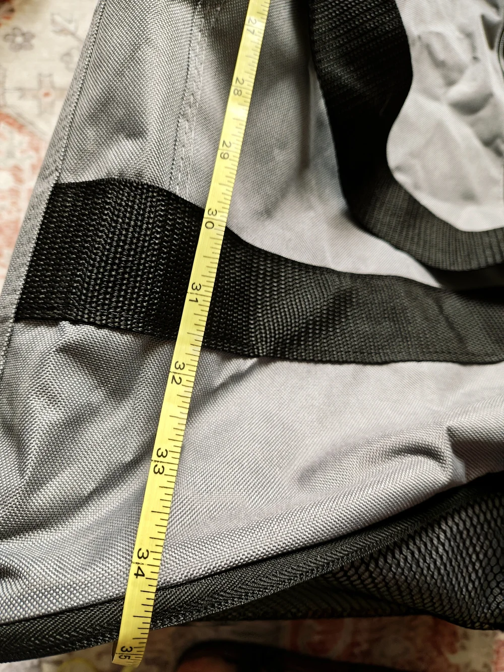 Gray Men’s Duffel Bag with Black Straps